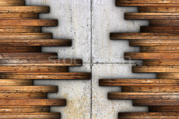 Stock photo: mahogany ancient floor 