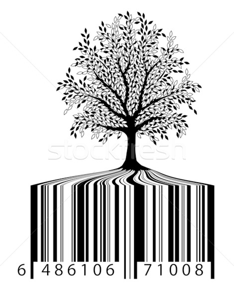 Natura vendita albero barcode radici Foto d'archivio © Tawng