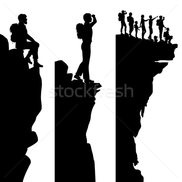 Hiker viewpoints Stock photo © Tawng