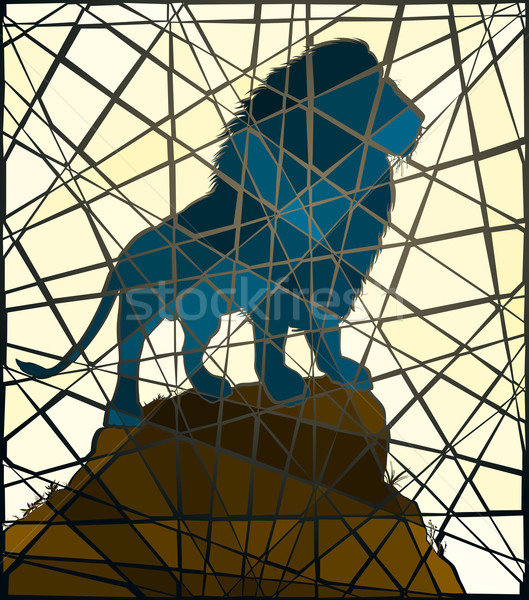 Mosaic lion Stock photo © Tawng