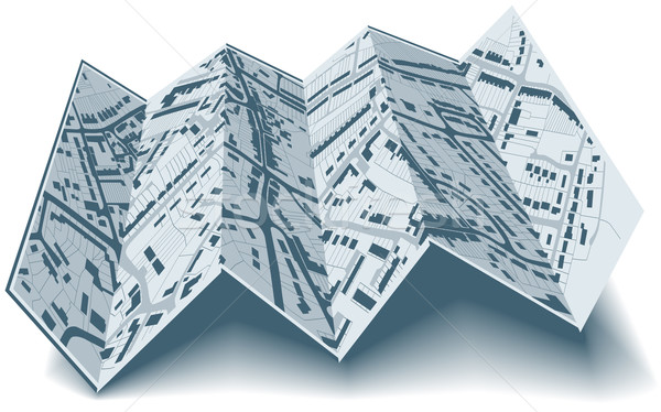 вектора иллюстрированный карта жилье Сток-фото © Tawng