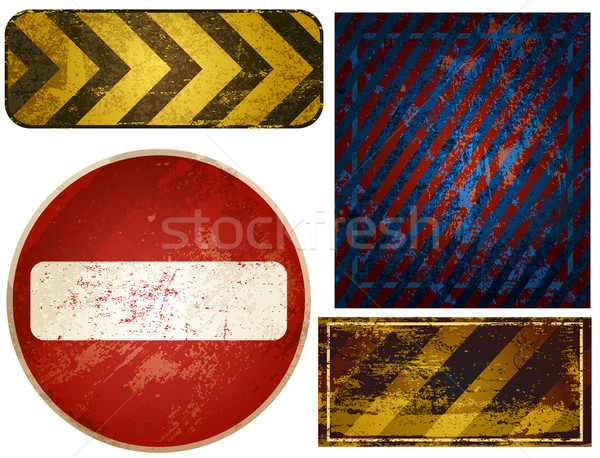 Grunge communie vier vector kleurrijk Stockfoto © Tawng