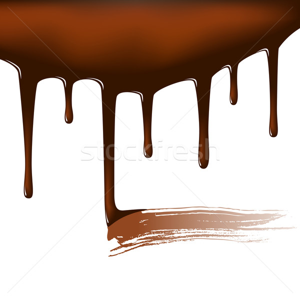 Csokoládé kísértés szerkeszthető mártás grafikus folyadék Stock fotó © Tawng