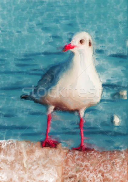 Stock photo: Gull painting
