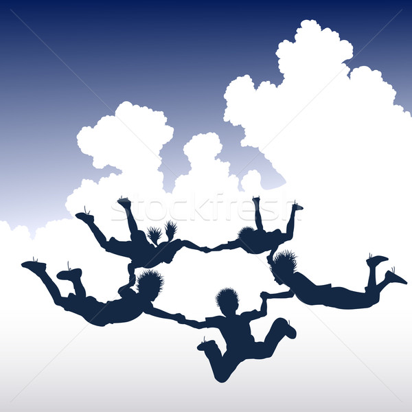 Skydiving children Stock photo © Tawng