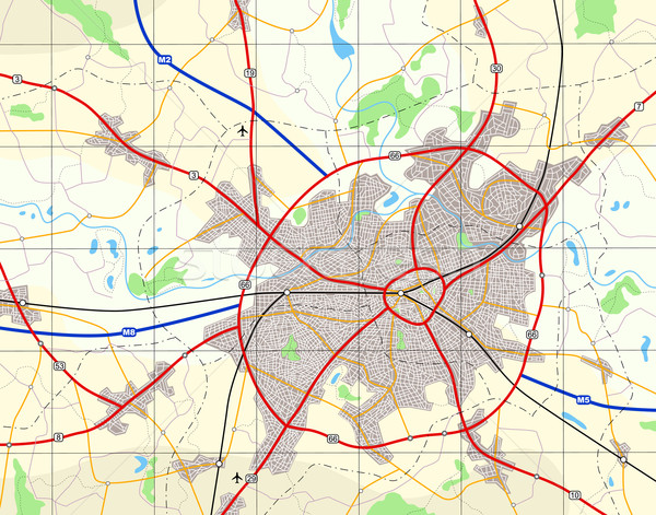 Generic city map Stock photo © Tawng