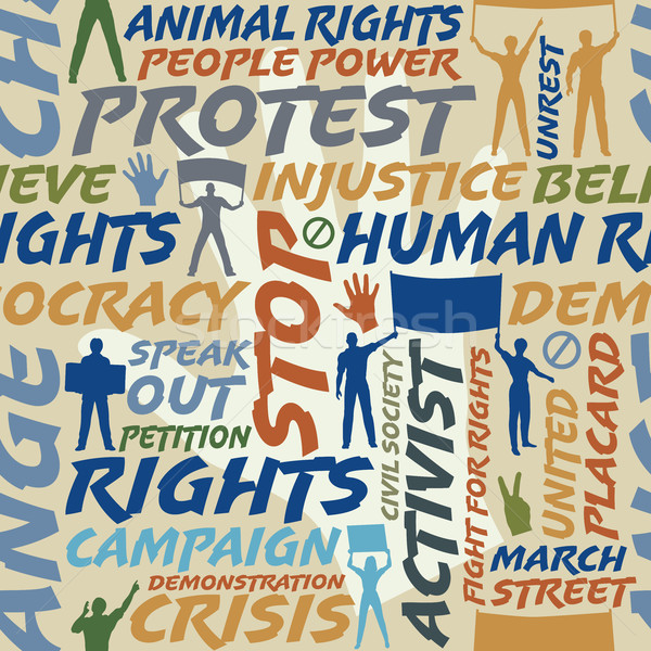 Stock photo: Protest seamless tile