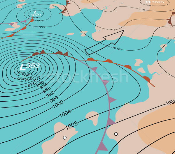 Tempête dépression graphique générique météorologiques [[stock_photo]] © Tawng