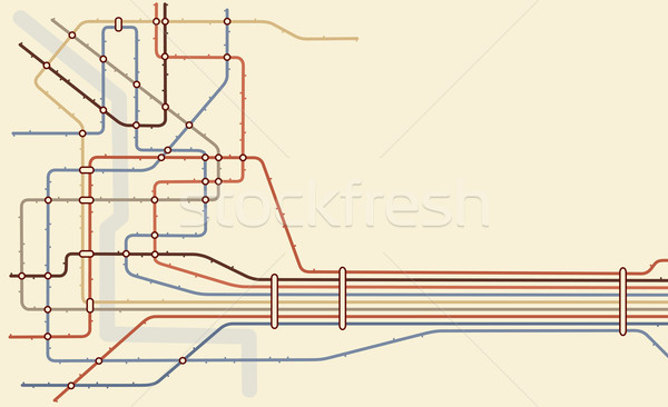 Metrou vector hartă spatiu copie Imagine de stoc © Tawng