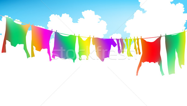 Rainbow clothes Stock photo © Tawng