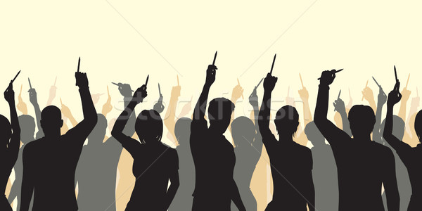 Stock photo: Pencil solidarity crowd