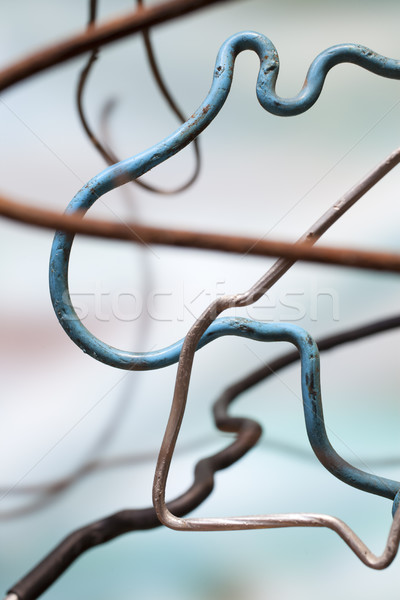 Drähte Detail Makro alten gemischte Stock foto © Tawng