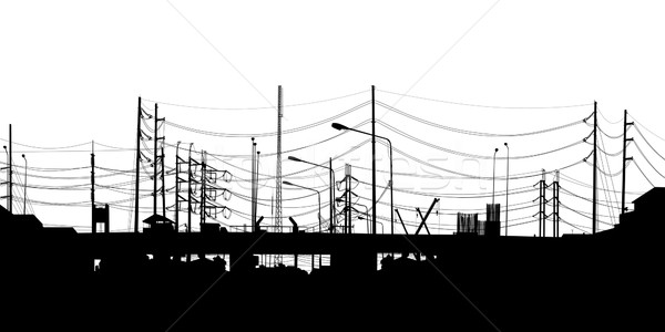 Városi előtér eps8 szerkeszthető vektor részletes Stock fotó © Tawng