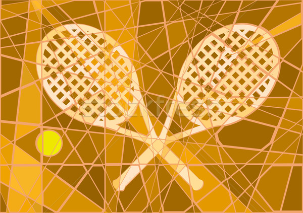 Arcilla tribunal tenis vector mosaico Foto stock © Tawng