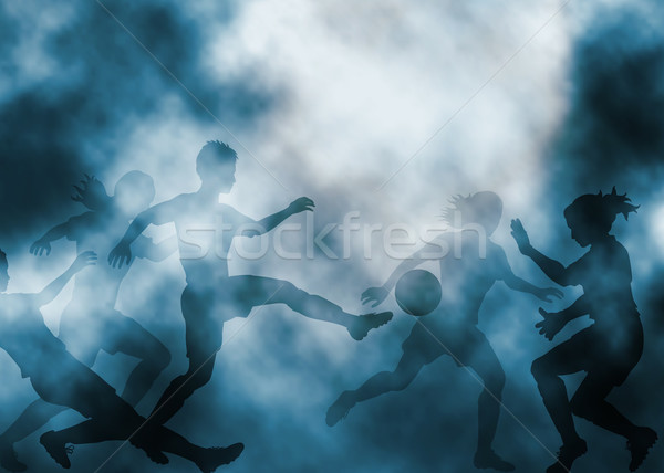 Women playing football Stock photo © Tawng