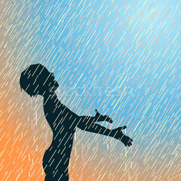 Happy rain Stock photo © Tawng