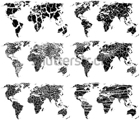 Foto stock: Conjunto · vetor · mundo · mapas · diferente