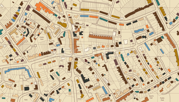 Habitação mapa colorido vetor ilustrado Foto stock © Tawng