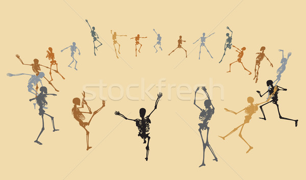 Dancing skeletons Stock photo © Tawng