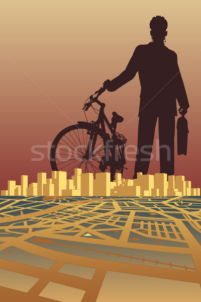 City biker Stock photo © Tawng