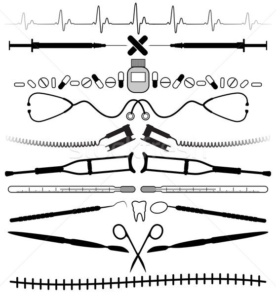 Medizinischen Text Set editierbar Vektor nützlich Stock foto © Tawng