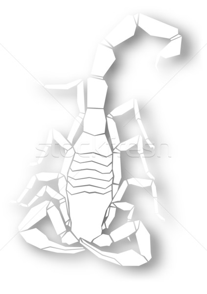 Skorpion Design editierbar Vektor Schatten Stock foto © Tawng
