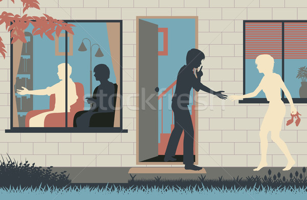 Secretive teenagers Stock photo © Tawng