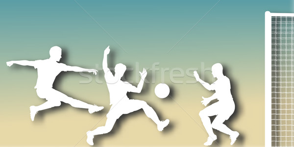 Goalmouth cutout Stock photo © Tawng