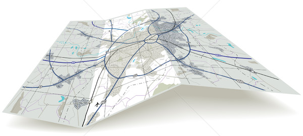 Folding map Stock photo © Tawng