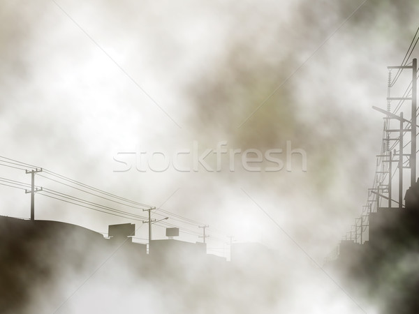 Foggy urban background Stock photo © Tawng