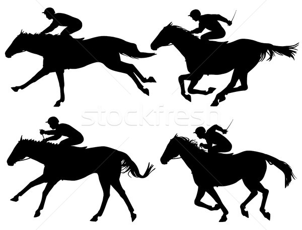 Racing horses Stock photo © Tawng