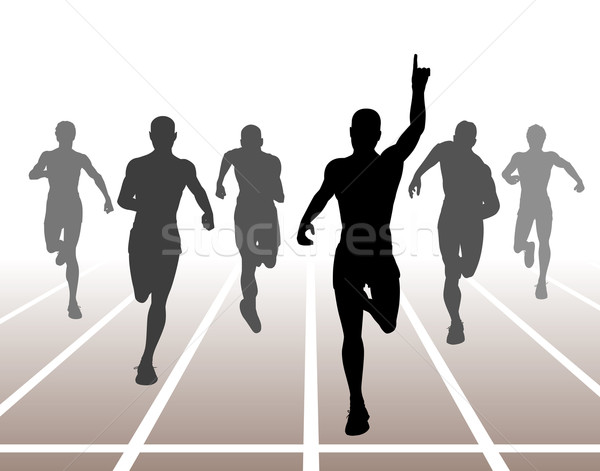 Düzenlenebilir erkekler yarış hızlandırmak Stok fotoğraf © Tawng
