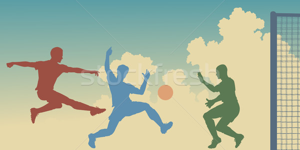 Goalmouth action Stock photo © Tawng