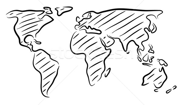 World map sketch Stock photo © Tawng