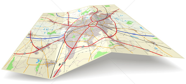 Folding map Stock photo © Tawng