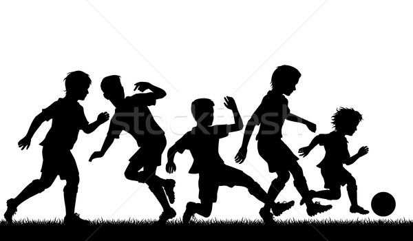Tineri fotbal talent vector siluetă Imagine de stoc © Tawng