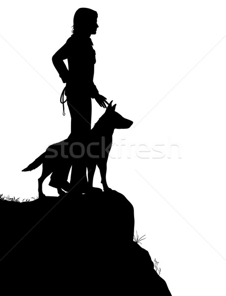 Man and dog Stock photo © Tawng