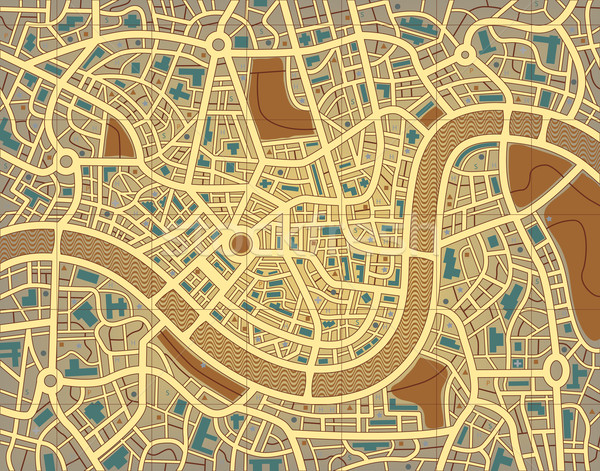 Nameless city map Stock photo © Tawng