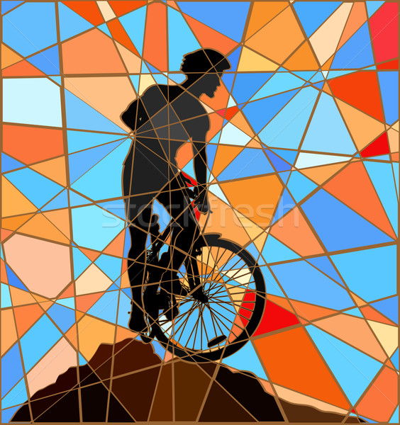 Stock photo: Ridge rider mosaic