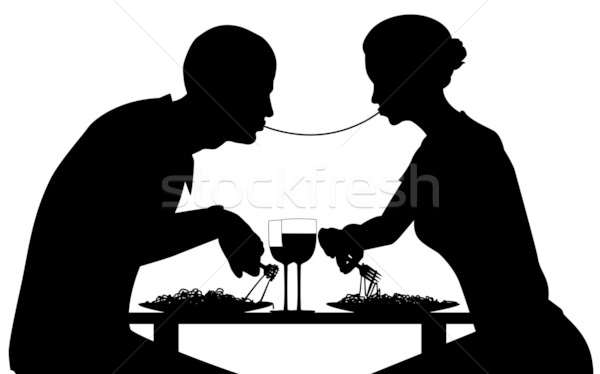 Stock photo: Spaghetti lovers