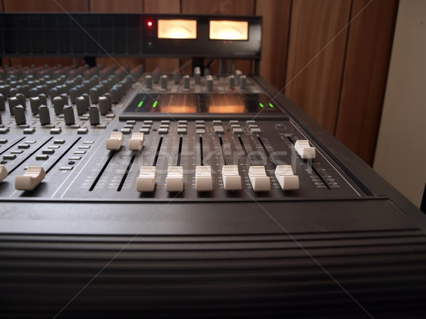 Stock photo: studio mixing board