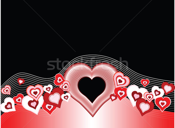 сердце волна вектора сердцах волновая картина Сток-фото © tdoes