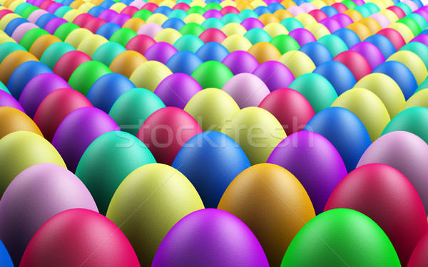 Nieskończony Easter Eggs nieskończony 3D świadczonych Zdjęcia stock © TeamC