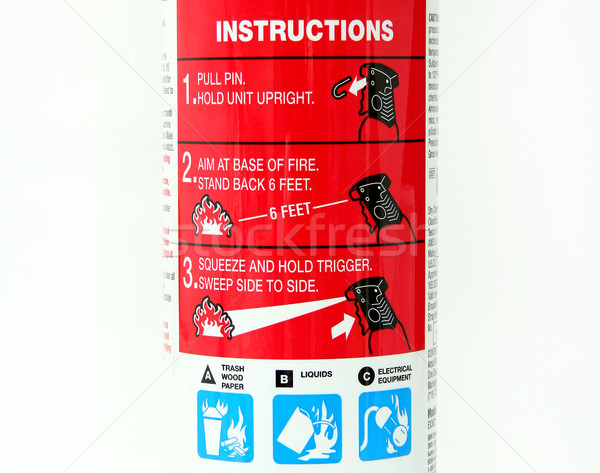 Fire Extinguisher Label Stock photo © TeamC