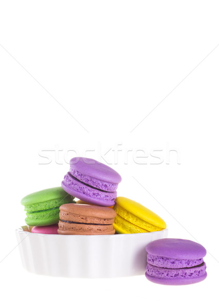 Colorful macaroons isolated on white background Stock photo © tehcheesiong