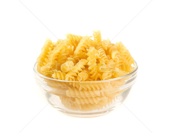 Bol brut jaune macaroni alimentaire fond Photo stock © tehcheesiong