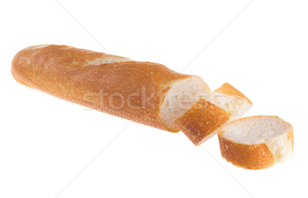 Foto stock: Blanco · francés · baguette · pan · sésamo · aislado