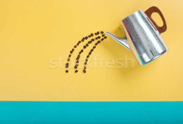 Grain de café couleur design art déjeuner tasse Photo stock © tehcheesiong