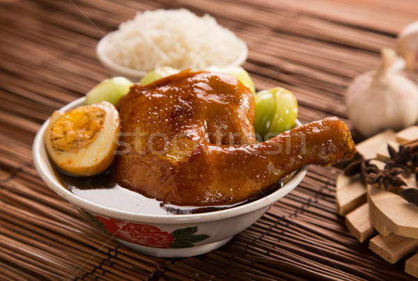 Poulet santé restaurant dîner manger Cook Photo stock © tehcheesiong