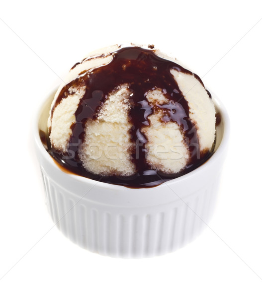 Photo stock: Crème · glacée · isolé · blanche · alimentaire · chocolat · crème